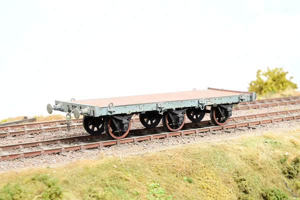 Kit Built O Gauge Midland Railway 3 Axle Flat Wagon No.116096 - Unboxed