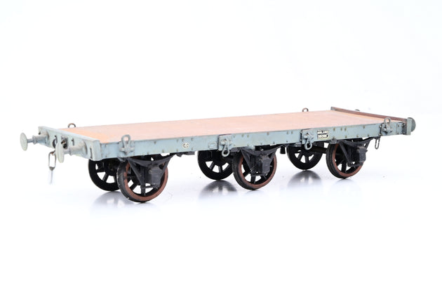 Kit Built O Gauge Midland Railway 3 Axle Flat Wagon No.116096 - Unboxed