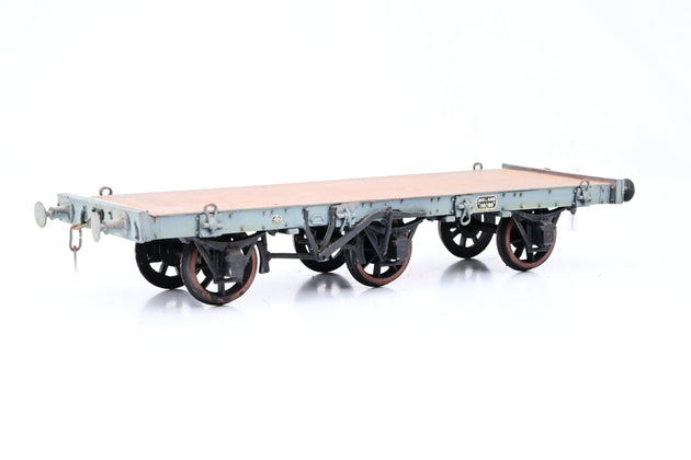 Kit Built O Gauge Midland Railway 3 Axle Flat Wagon No.116096 - Unboxed