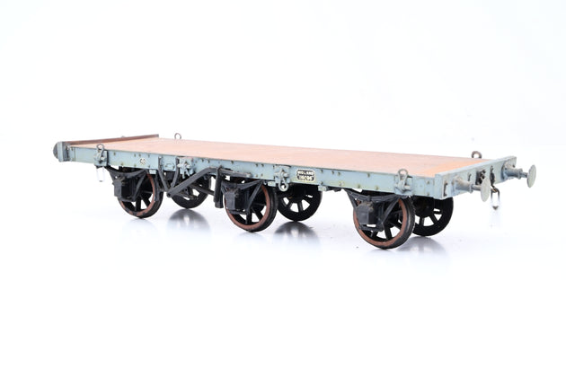 Kit Built O Gauge Midland Railway 3 Axle Flat Wagon No.116096 - Unboxed
