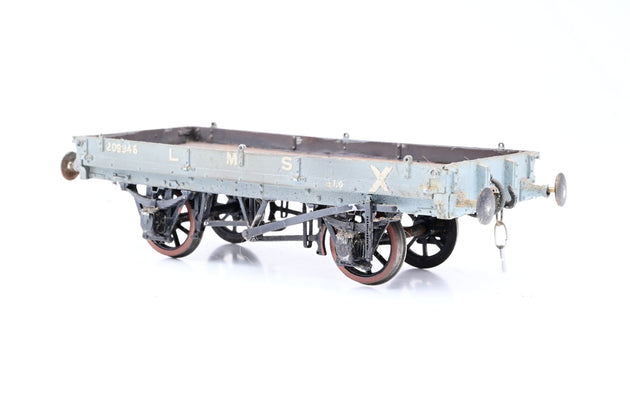 Kit Built O Gauge LMS 1 Plank Open Wagon with Container No.209345 - Unboxed