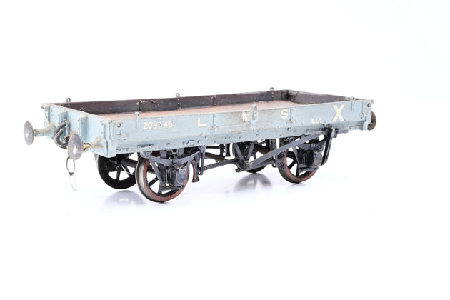 Kit Built O Gauge LMS 1 Plank Open Wagon with Container No.209345 - Unboxed
