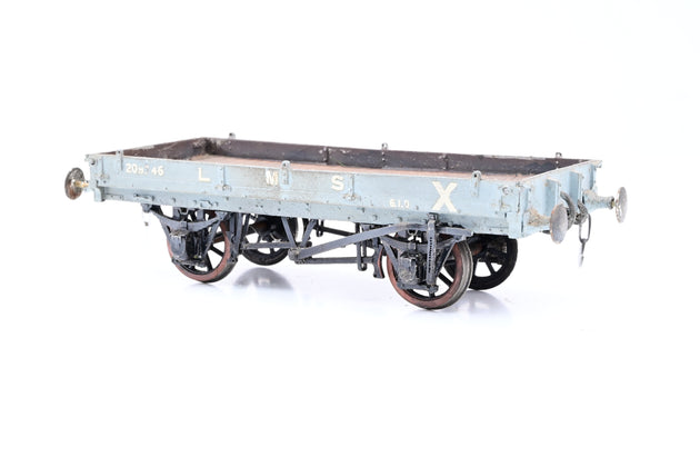 Kit Built O Gauge LMS 1 Plank Open Wagon with Container No.209345 - Unboxed