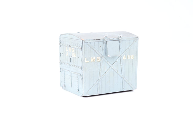 Kit Built O Gauge LMS 1 Plank Open Wagon with Container No.209345 - Unboxed