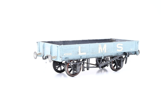 Kit Built O Gauge LMS 3 Plank Open Wagon No.471100 with Containers - Unboxed