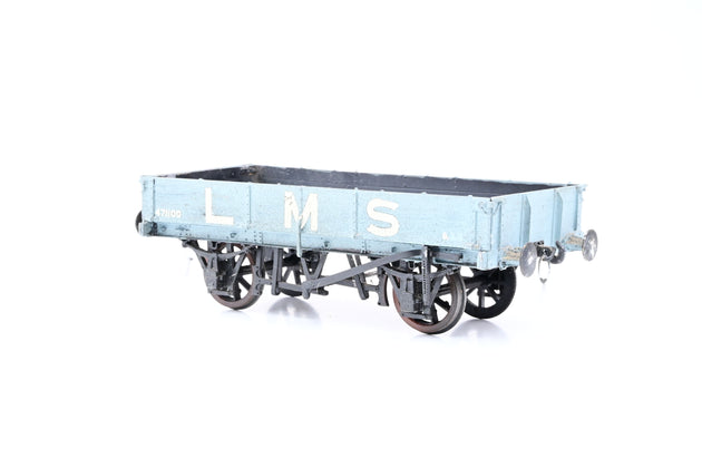 Kit Built O Gauge LMS 3 Plank Open Wagon No.471100 with Containers - Unboxed