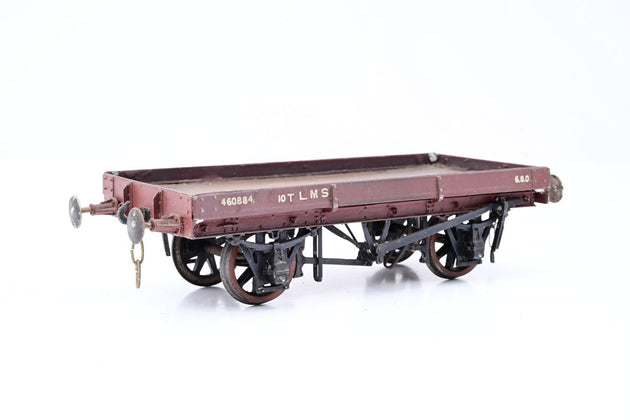 Kit Built O Gauge LMS 1 Plank Open Wagon No.460884 with Furniture Container - Unboxed
