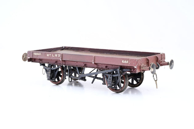 Kit Built O Gauge LMS 1 Plank Open Wagon No.460884 with Furniture Container - Unboxed