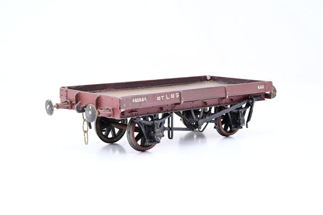 Kit Built O Gauge LMS 1 Plank Open Wagon No.460884 with Furniture Container - Unboxed