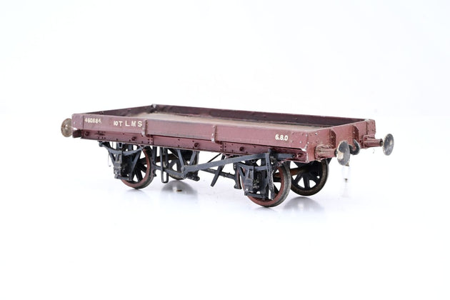 Kit Built O Gauge LMS 1 Plank Open Wagon No.460884 with Furniture Container - Unboxed
