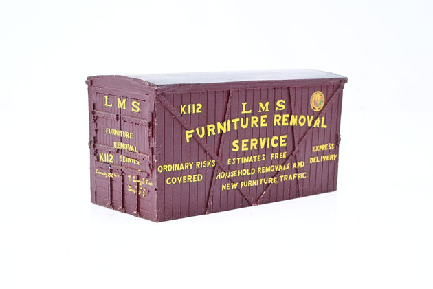 Kit Built O Gauge LMS 1 Plank Open Wagon No.460884 with Furniture Container - Unboxed