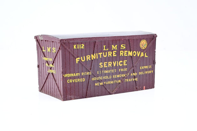 Kit Built O Gauge LMS 1 Plank Open Wagon No.460884 with Furniture Container - Unboxed