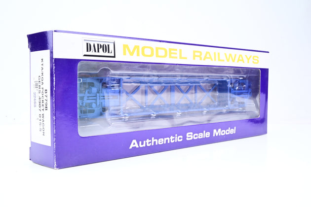 Dapol OO Gauge B779B Tiphook Rail Blue KQA Intermodal Pocket Wagon No.GERS 4907 015-5 - Boxed