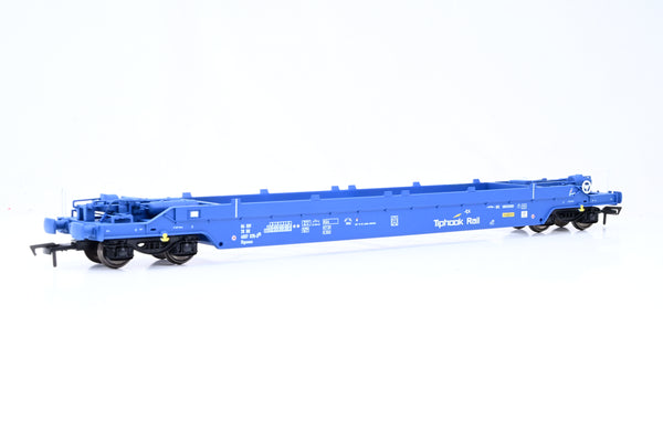 Dapol OO Gauge B779C Tiphook Rail Blue KQA Intermodal Pocket Wagon No.GERS 4907 070-3 - Boxed