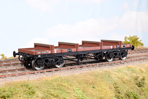 Dapol O Gauge 7mm 7F-061-005 Bogie Bolster Wagon E BR Bauxite TOPS YNV No.923962 - Boxed