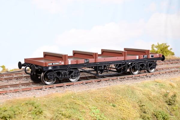 Dapol O Gauge 7mm 7F-061-005 Bogie Bolster Wagon E BR Bauxite TOPS YNV No.923962 - Boxed