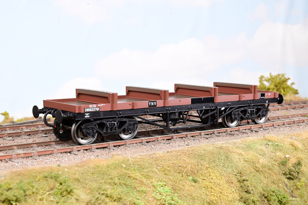 Dapol O Gauge 7mm 7F-061-005 Bogie Bolster Wagon E BR Bauxite TOPS YRV S&T No.923791- Boxed