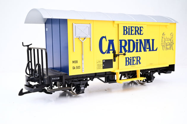 LGB G Gauge 'Cardinal Bier' Covered 4 Wheel MOB Beer Wagon No.Gk 503 - Unboxed