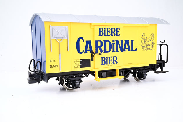 LGB G Gauge 'Cardinal Bier' Covered 4 Wheel MOB Beer Wagon No.Gk 503 - Unboxed