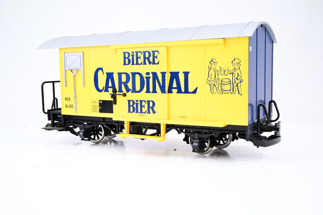 LGB G Gauge 'Cardinal Bier' Covered 4 Wheel MOB Beer Wagon No.Gk 503 - Unboxed