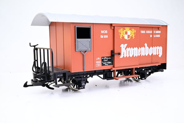 LGB G Gauge 'Kronenbourg' Covered 4 Wheel MOB Beer Wagon No.Gk 509 - Unboxed