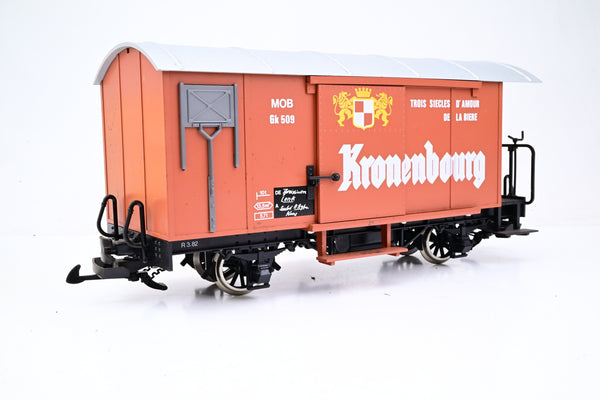 LGB G Gauge 'Kronenbourg' Covered 4 Wheel MOB Beer Wagon No.Gk 509 - Unboxed