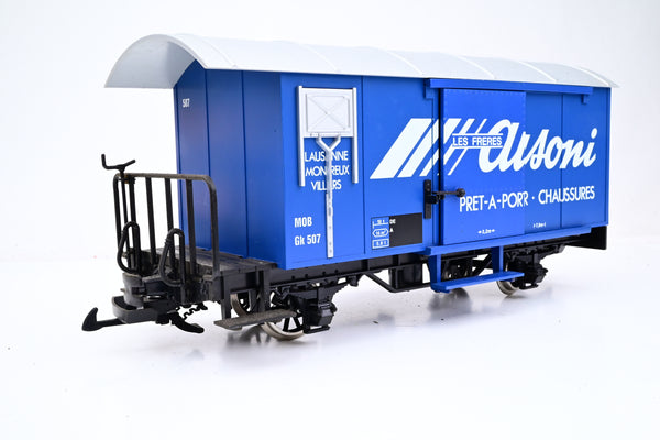 LGB G Gauge 'Ausoni' 4 Wheel Covered MOB Wagon No.Gk 507 - Unboxed