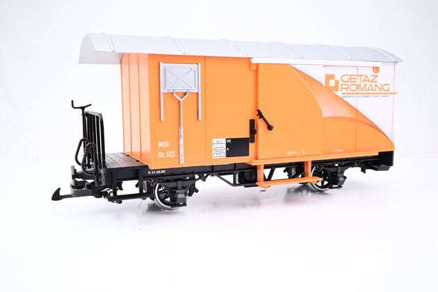 LGB G Gauge 'Getaz Romang' 4 Wheel Covered MOB Wagon No.Gk 522 - Unboxed