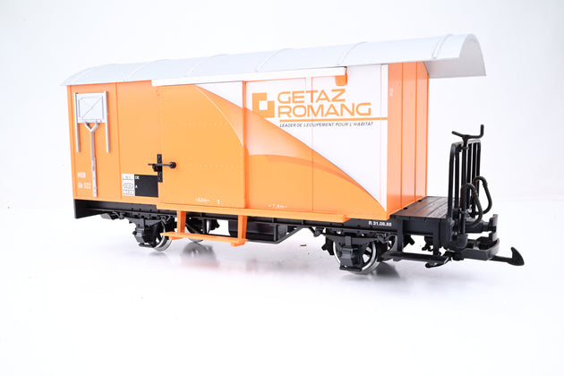 LGB G Gauge 'Getaz Romang' 4 Wheel Covered MOB Wagon No.Gk 522 - Unboxed