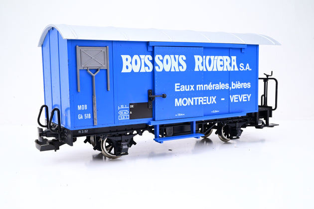 LGB G Gauge 'Boissons Riviera' 4 Wheel Covered MOB Wagon No.GK 518 - Unboxed