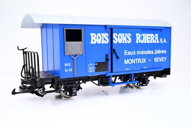 LGB G Gauge 'Boissons Riviera' 4 Wheel Covered MOB Wagon No.GK 518 - Unboxed