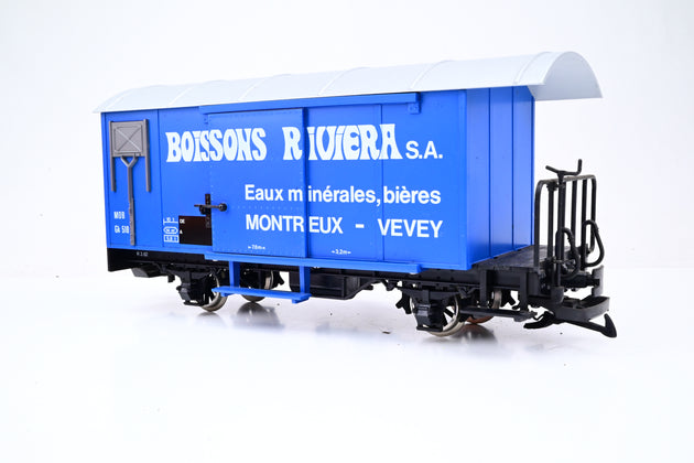 LGB G Gauge 'Boissons Riviera' 4 Wheel Covered MOB Wagon No.GK 518 - Unboxed