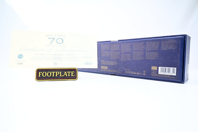 Hornby OO Gauge R2684 A4 Mallard 70th Anniversary Limited Edition Gold Plated - DCC Fitted, Boxed