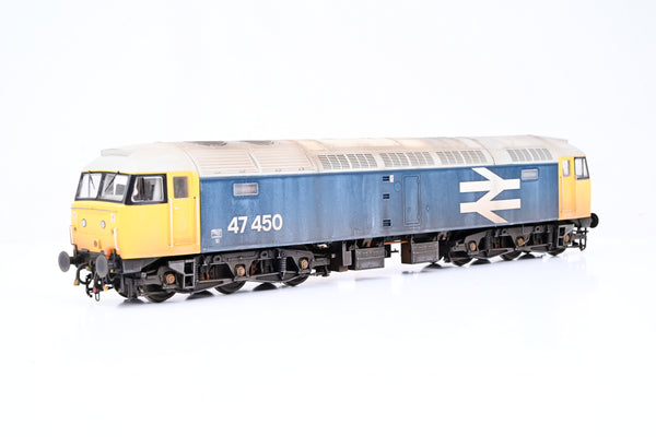 Heljan OO Gauge 4721 BR Large Logo Blue Class 47/4 No.47450 - Weathered, Boxed