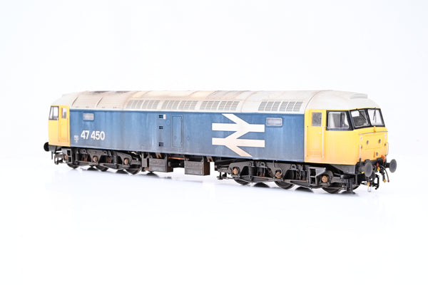 Heljan OO Gauge 4721 BR Large Logo Blue Class 47/4 No.47450 - Weathered, Boxed