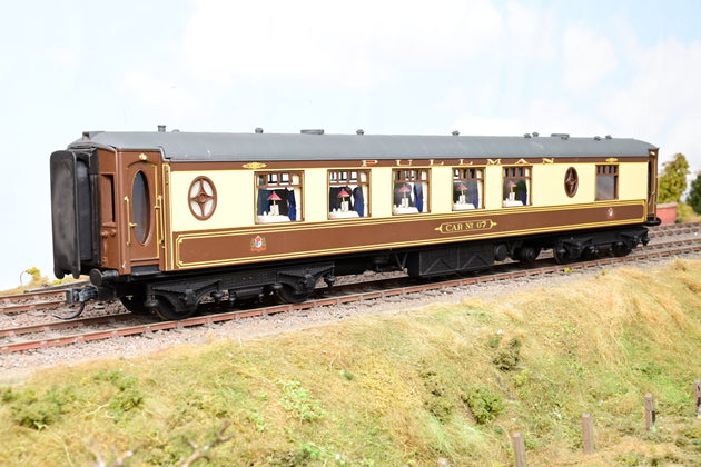 Kit Built O Gauge Rake of 4 Pullman Umber & Cream Coaches '67', '75', '80' & 'Agatha' - Unboxed