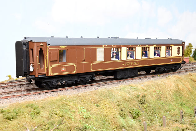 Kit Built O Gauge Rake of 4 Pullman Umber & Cream Coaches '67', '75', '80' & 'Agatha' - Unboxed