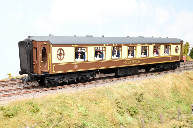 Kit Built O Gauge Rake of 4 Pullman Umber & Cream Coaches '67', '75', '80' & 'Agatha' - Unboxed
