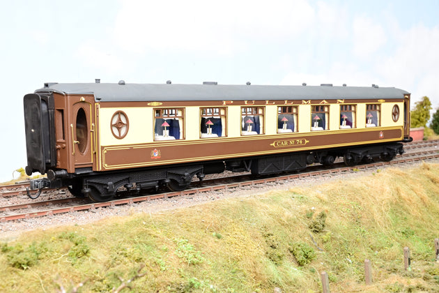 Kit Built O Gauge Rake of 4 Pullman Umber & Cream Coaches '69', '74', '79' & 'Belinda' - Unboxed