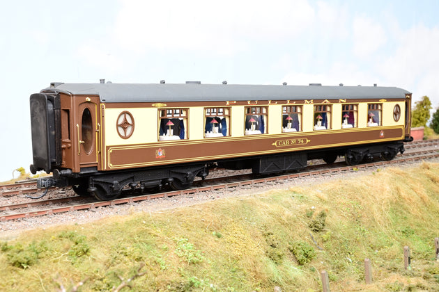 Kit Built O Gauge Rake of 4 Pullman Umber & Cream Coaches '69', '74', '79' & 'Belinda' - Unboxed
