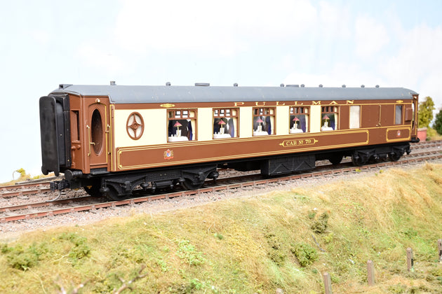 Kit Built O Gauge Rake of 4 Pullman Umber & Cream Coaches '69', '74', '79' & 'Belinda' - Unboxed
