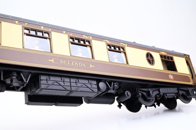 Kit Built O Gauge Rake of 4 Pullman Umber & Cream Coaches '69', '74', '79' & 'Belinda' - Unboxed
