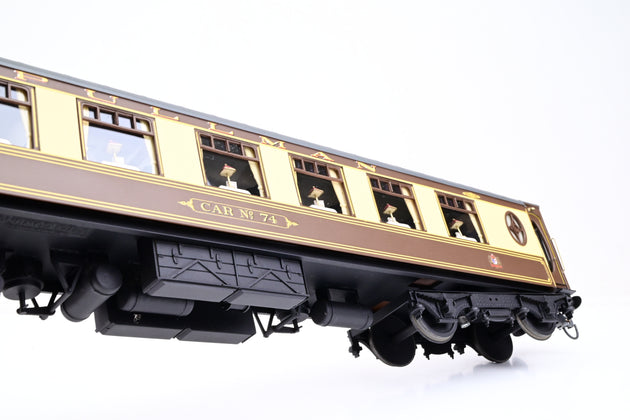 Kit Built O Gauge Rake of 4 Pullman Umber & Cream Coaches '69', '74', '79' & 'Belinda' - Unboxed