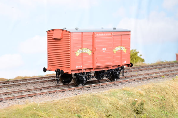 Dapol O Gauge 7F-065-010 'Vincent Motorcycles' LMS 12T Van Bauxite No.510289 - Boxed