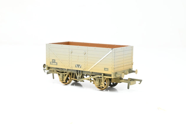 Oxford Rail OO Gauge OR76MW7016 BR Grey Weathered 7 Plank Wagon No.P162491 - Boxed
