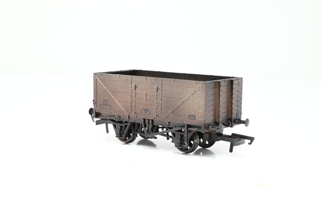 Oxford Rail OO Gauge OR76MW7013W Weathered BR Grey 7 Plank Wagon No.P73162 - Boxed