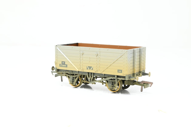 Oxford Rail OO Gauge OR76MW7015 BR Grey 7 Plank Wagon Weathered No.P75934 - Boxed