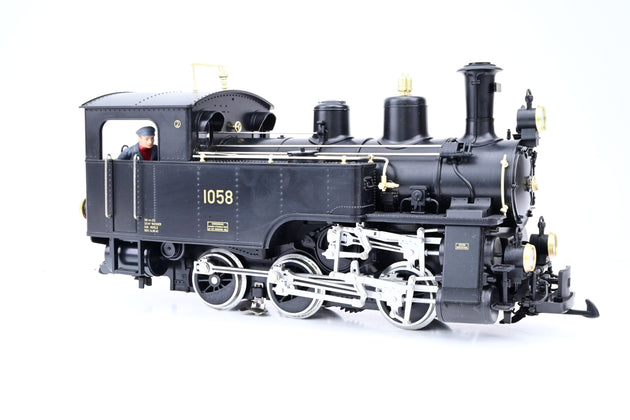 LGB G Gauge 22470 SBB cl HG 3/3 Rack Steam Loco No.1058 - DCC Sound, Boxed