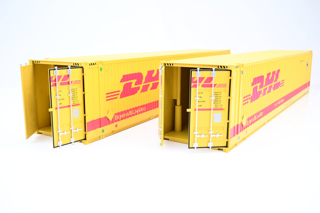 Aristocraft G Gauge ART-50801 Twin Intermodal Wagons w/ DHL Containers No.33704938535-0 - Boxed