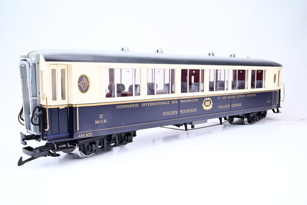 LGB G Gauge 32658 MOB CIWL 'Golden Mountain' Pullman Saloon Car No.AB4 103 - Boxed